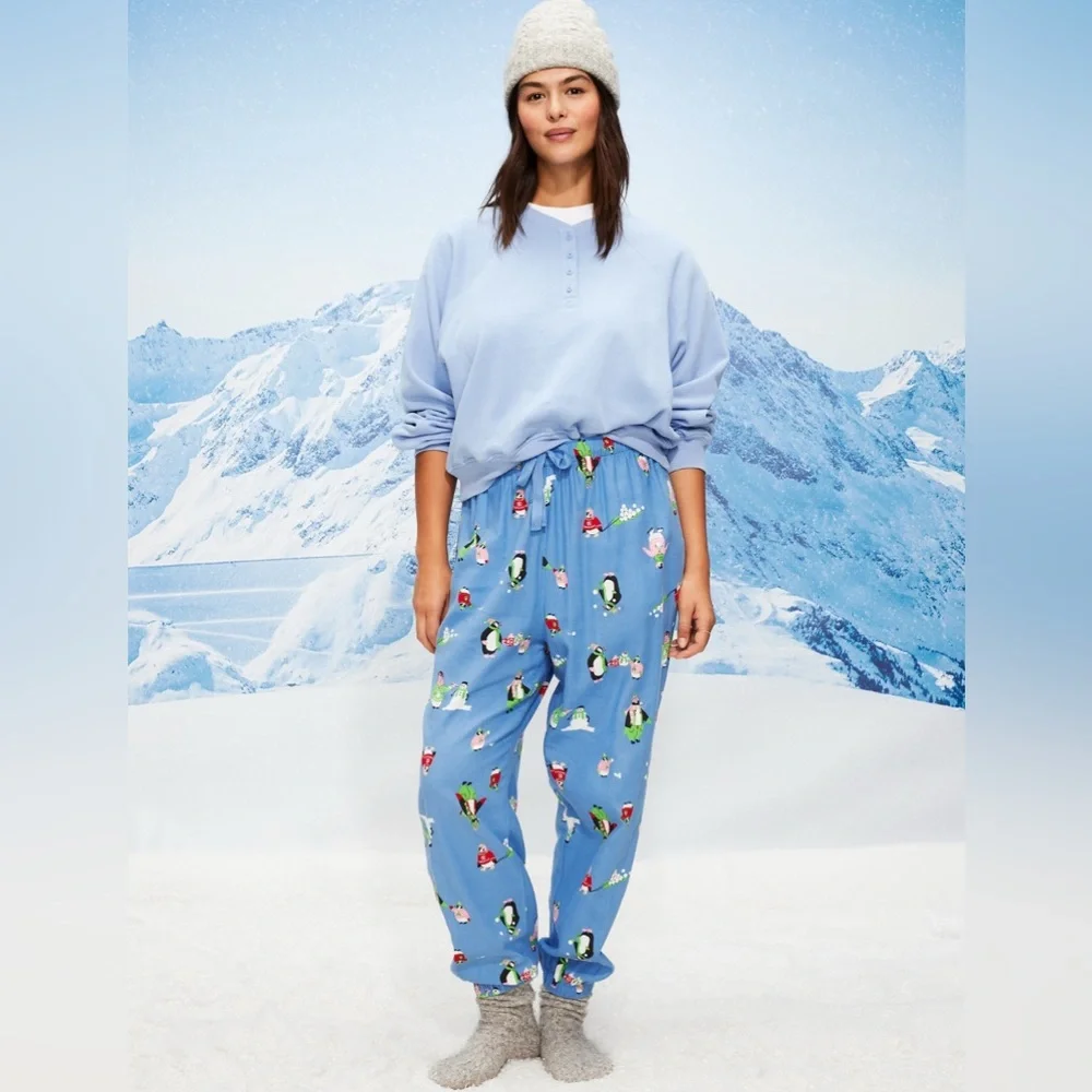 🆕 Old Navy Women's High-Waisted Flannel Pajama Jogger Bottoms PJ Pants M (8-10)